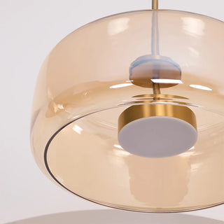 Davelix Suspension Cylindre Moderne Verre. Claire/Grise Fumée/Ambre-Luire