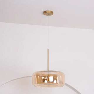 Davelix Suspension Cylindre Moderne Verre. Claire/Grise Fumée/Ambre-Luire