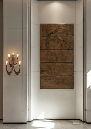 Metropolis Grand Alabaster Sconce-Neutral Decor