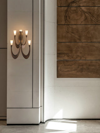 Metropolis Grand Alabaster Sconce-Neutral Decor