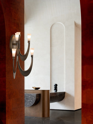 Metropolis Grand Alabaster Sconce-Neutral Decor