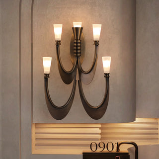 Metropolis Grand Alabaster Sconce-Neutral Decor