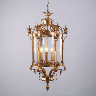 Ardorion Lustre Lanterne Métal Verre Luxe Vintage