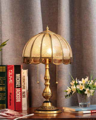 Brillix Lampe de Table en Laiton Et Verre Glam