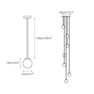 Nyrinis Lustre Groupé Laiton Verre Minimaliste Moderne