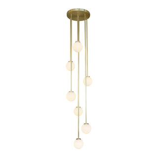 Nyrinis Lustre Groupé Laiton Verre Minimaliste Moderne
