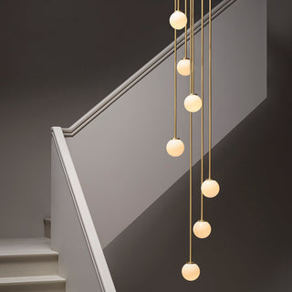 Nyrinis Lustre Groupé Laiton Verre Minimaliste Moderne