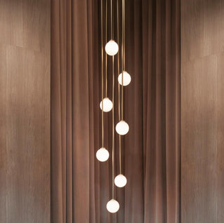 Nyrinis Lustre Groupé Laiton Verre Minimaliste Moderne