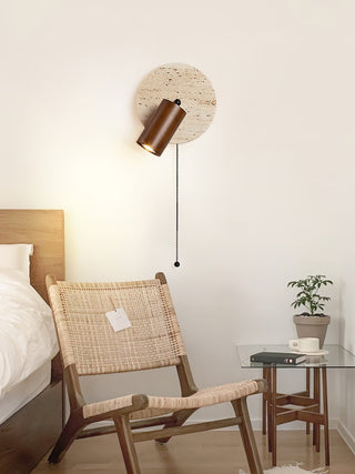 Evzoryra Applique Murale Disc Swing en Travertin-Luire