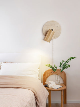 Evzoryra Applique Murale Disc Swing en Travertin-Luire