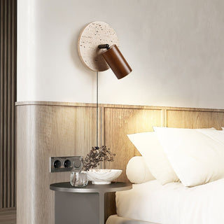 Evzoryra Applique Murale Disc Swing en Travertin-Luire