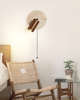 Evzoryra Applique Murale Disc Swing en Travertin-Luire