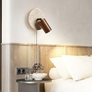Evzoryra Applique Murale Disc Swing en Travertin-Luire