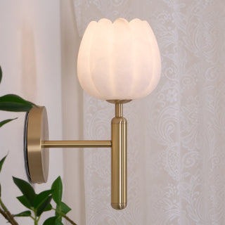 Ralin Applique Murale Fleurs en Albâtre