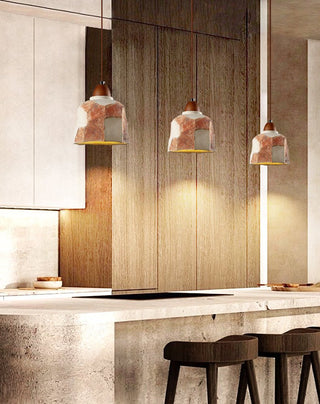 Microcement Textured Pendant Light-Neutral Decor