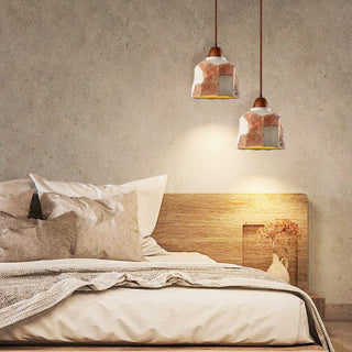 Microcement Textured Pendant Light-Neutral Decor