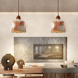 Microcement Textured Pendant Light-Neutral Decor