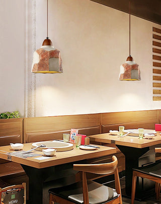 Microcement Textured Pendant Light-Neutral Decor