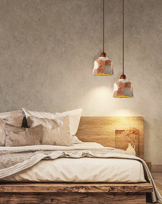 Microcement Textured Pendant Light-Neutral Decor