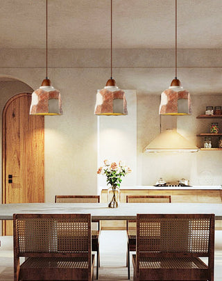 Microcement Textured Pendant Light-Neutral Decor