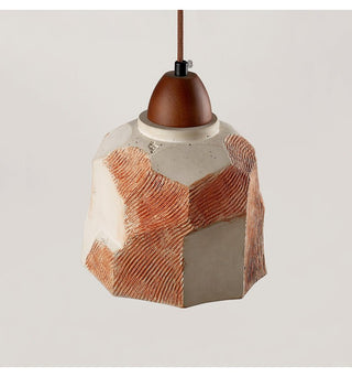Microcement Textured Pendant Light-Neutral Decor