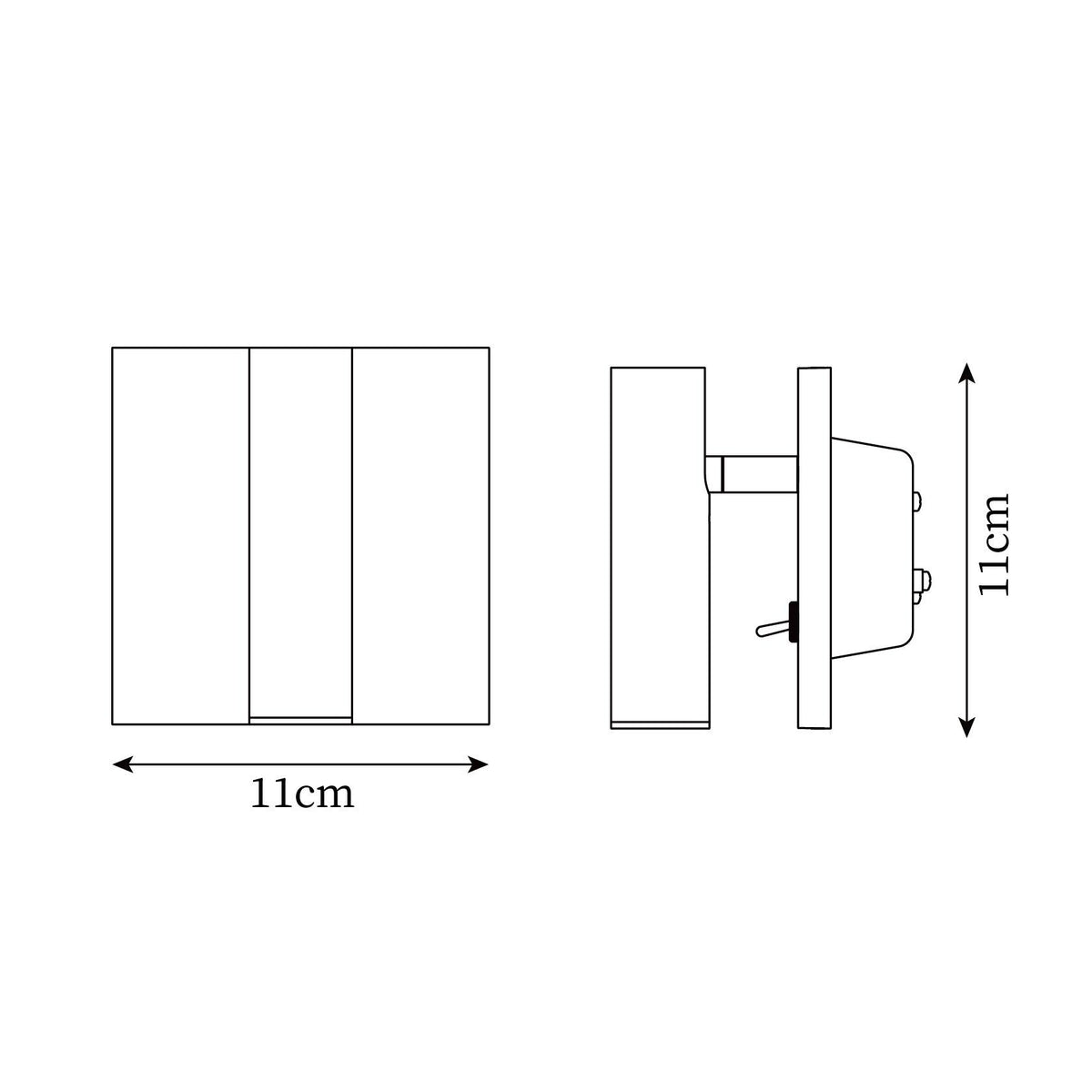 Astra Micro Square Switched Sconce Spotlight-Neutral Decor