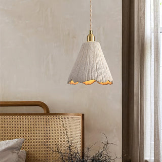 Microcement Lampe suspendue avec abat-jour en tissu réglable