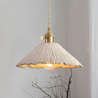 Microcement Lampe suspendue avec abat-jour en tissu réglable
