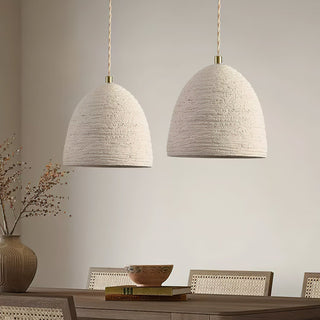 Microcement Lampe suspendue avec abat-jour en tissu réglable