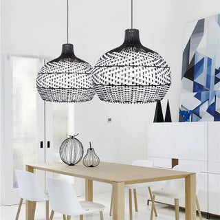 Ritta Moderne LED Suspension Rotin Salon/Chambre À Coucher
