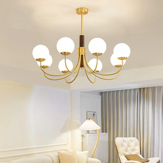 Lustra Lustre Midas Touch Noyer Sphère Laiton