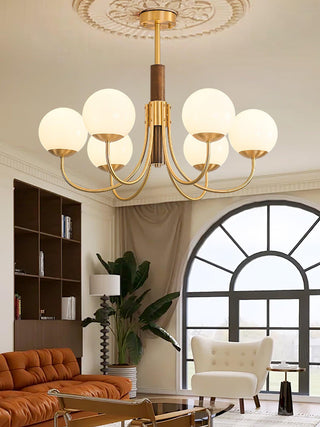 Lustra Lustre Midas Touch Noyer Sphère Laiton