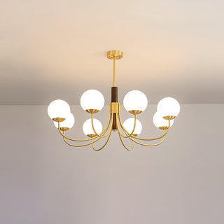 Lustra Lustre Midas Touch Noyer Sphère Laiton