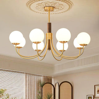 Lustra Lustre Midas Touch Noyer Sphère Laiton