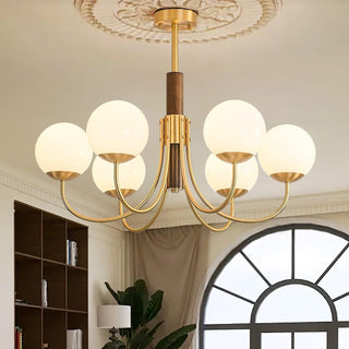 Lustra Lustre Midas Touch Noyer Sphère Laiton