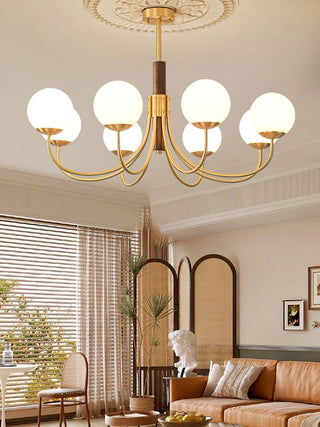 Lustra Lustre Midas Touch Noyer Sphère Laiton