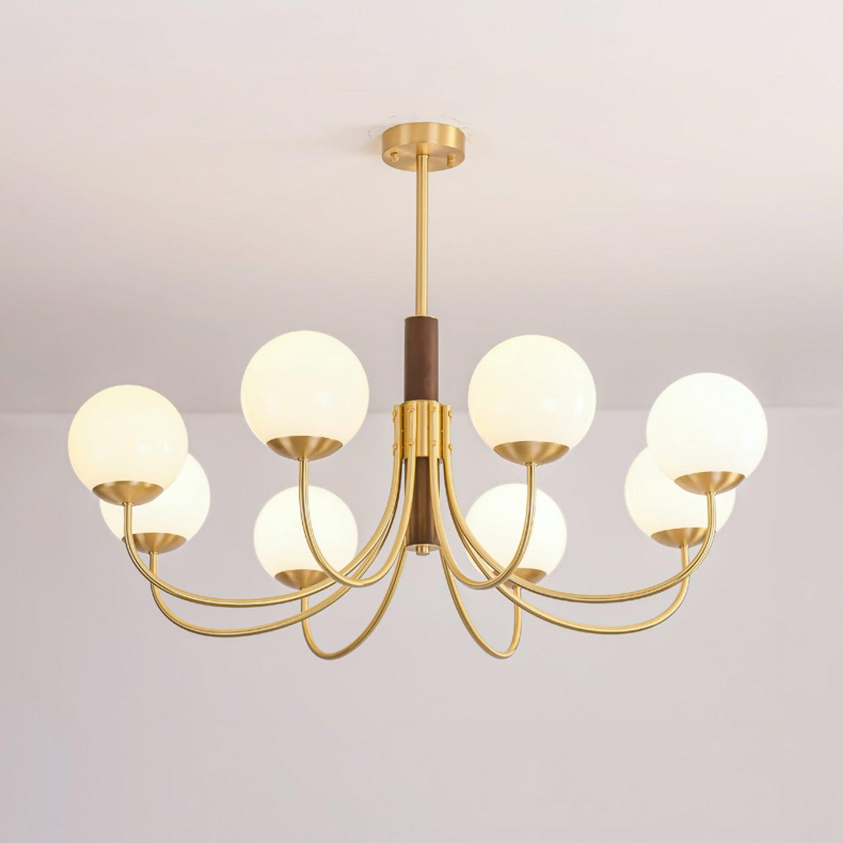 Darira Lustre Midas Touch Noyer Sphère Laiton