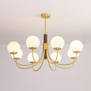 Lustra Lustre Midas Touch Noyer Sphère Laiton