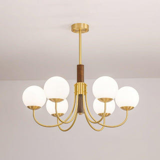 Lustra Lustre Midas Touch Noyer Sphère Laiton