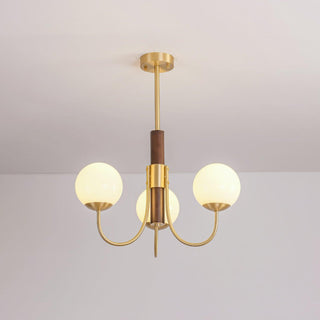 Lustra Lustre Midas Touch Noyer Sphère Laiton