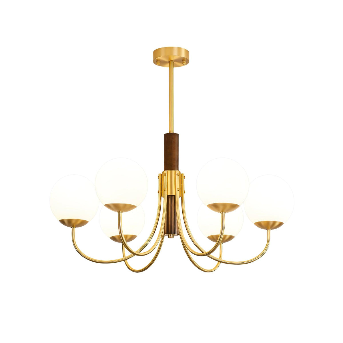 Darira Lustre Midas Touch Noyer Sphère Laiton