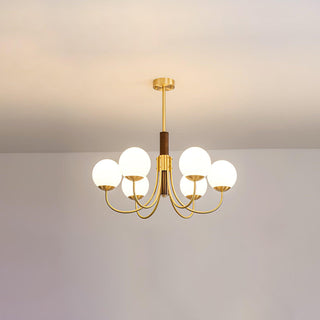 Lustra Lustre Midas Touch Noyer Sphère Laiton