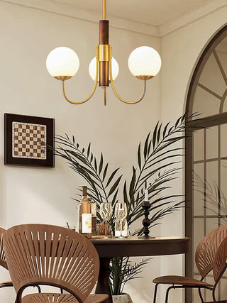 Lustra Lustre Midas Touch Noyer Sphère Laiton