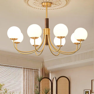 Lustra Lustre Midas Touch Noyer Sphère Laiton