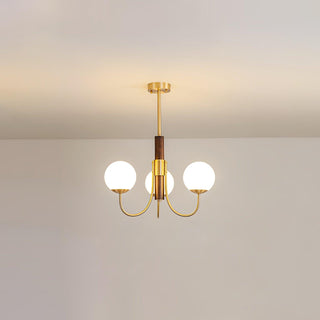 Lustra Lustre Midas Touch Noyer Sphère Laiton