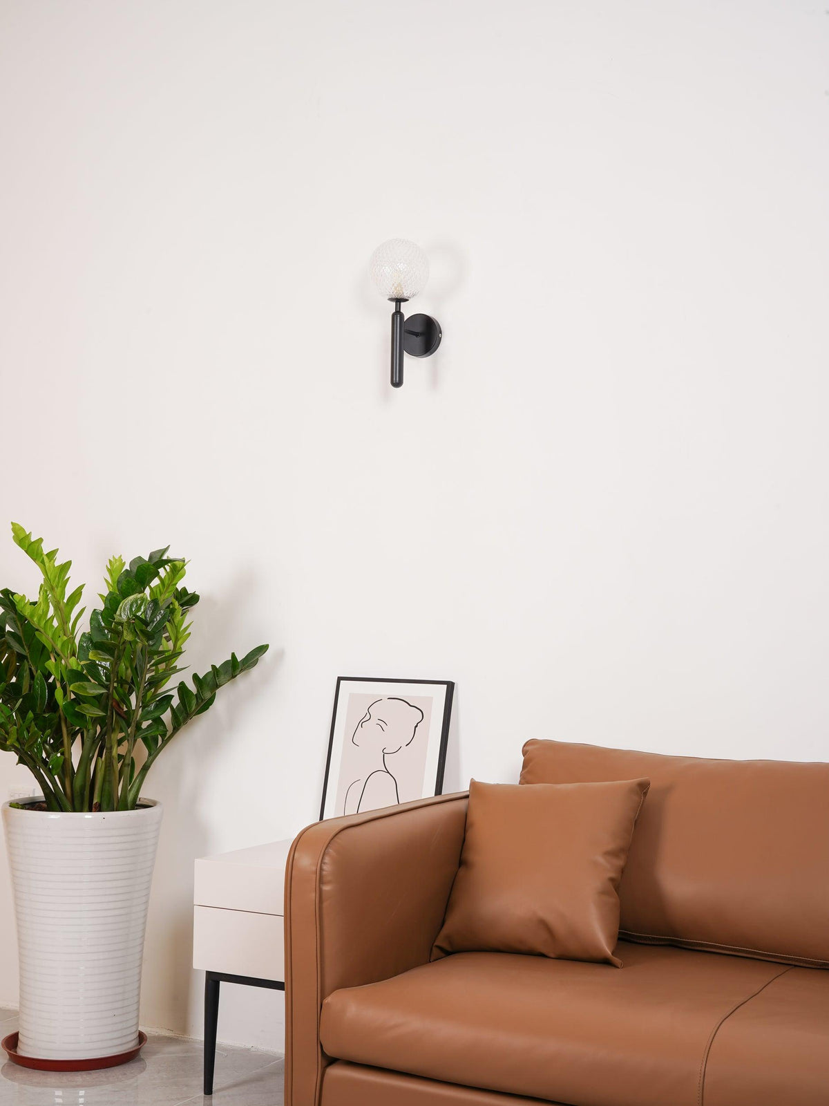 Selesa Applique Murale à Brancher Globe en Verre Style Nordique