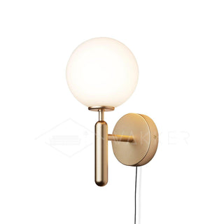Lustra Applique Murale à Brancher Globe en Verre Style Nordique
