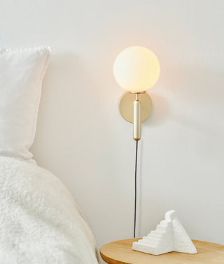 Lustra Applique Murale à Brancher Globe en Verre Style Nordique