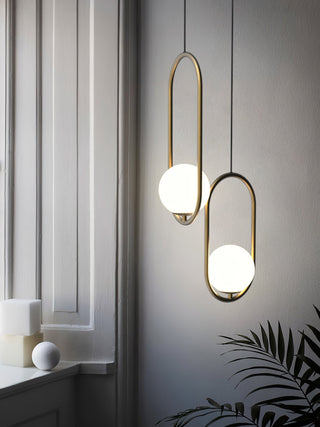 Ellipse Suspension Contemporaine en Laiton
