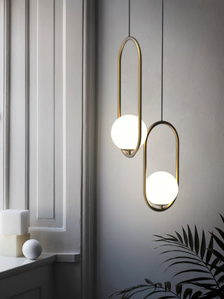 Mila Brass Pendant Swag Light-Neutral Decor